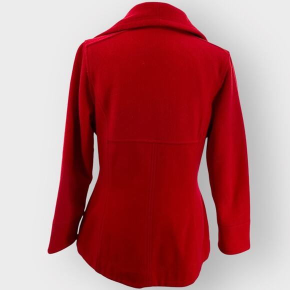 Vintage Woolrich Red Wool Double Breasted Outdoor Winter Classic Pea Coat M - Picture 3 of 12